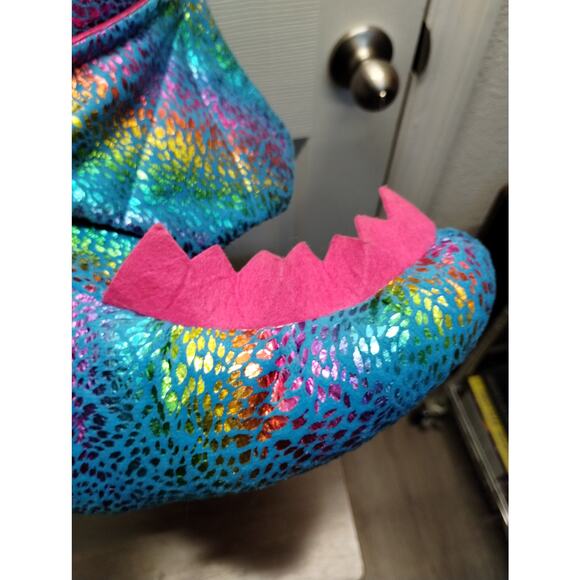 Toy Factory 16" Drago Dragon Rainbow Metallic Pink Belly Plush Stuffed Animal - Picture 7 of 10